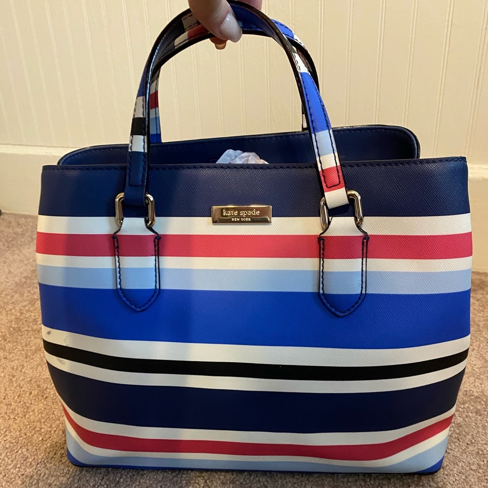 Kate Spade nautical red white and blue cross body